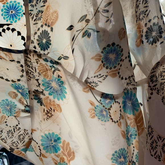 Vintage 90's bell sleeve blouse tunic top S M - Picture 10 of 11